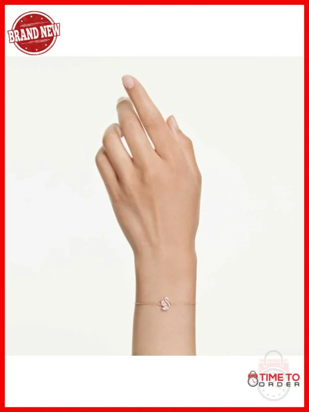 Swarovski Swan Crystal Link Bracelet Rose Gold Plated